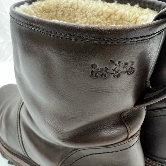 COACH Harvey Boot Mens 11 B MSRP $495 Brown Leather Slip on - Picture 11 of 13